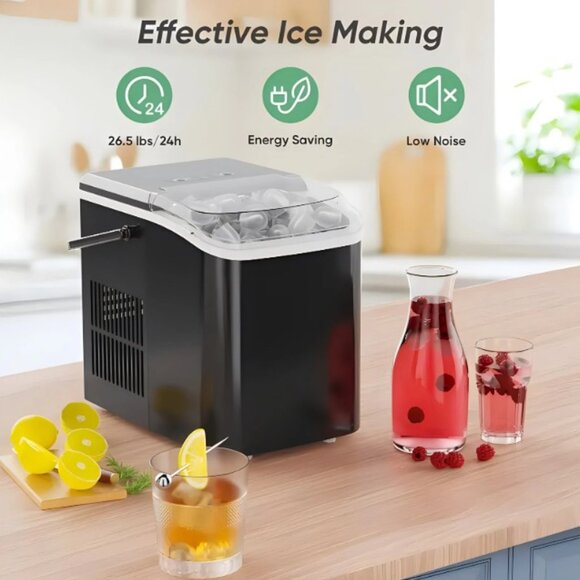 Portable Ice Makers Countertop, 9 Bullet Ice Cubes Ready in 6 Mins - Picture 2 of 6